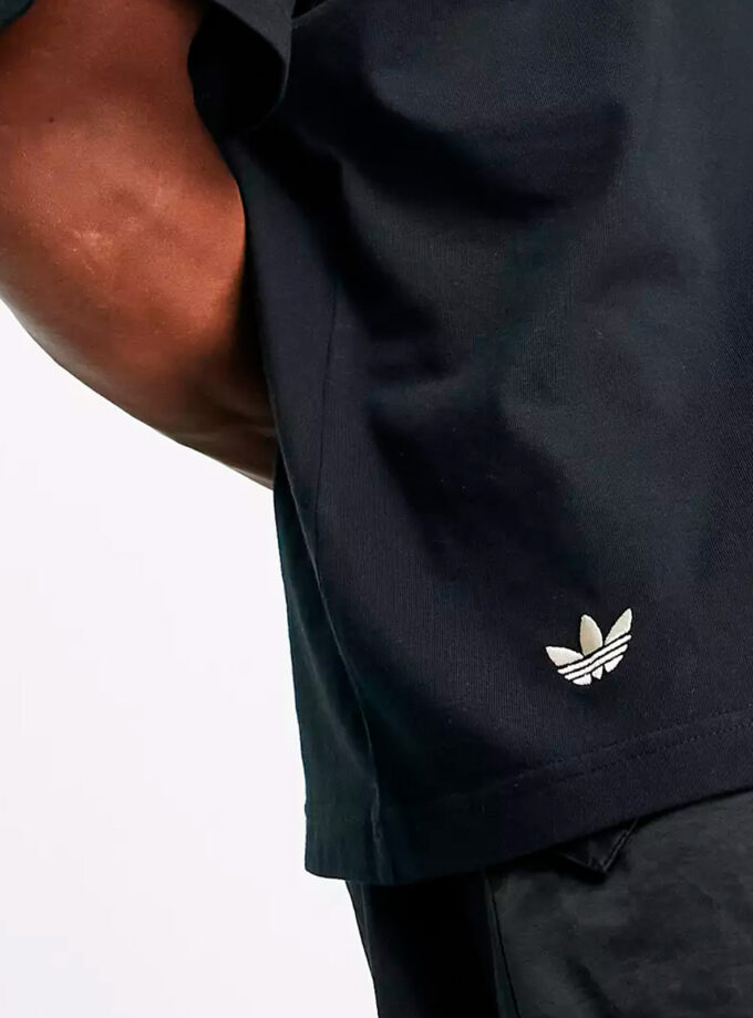 Adidas Originals Mens Twill Short Sleeve Shirt, Black