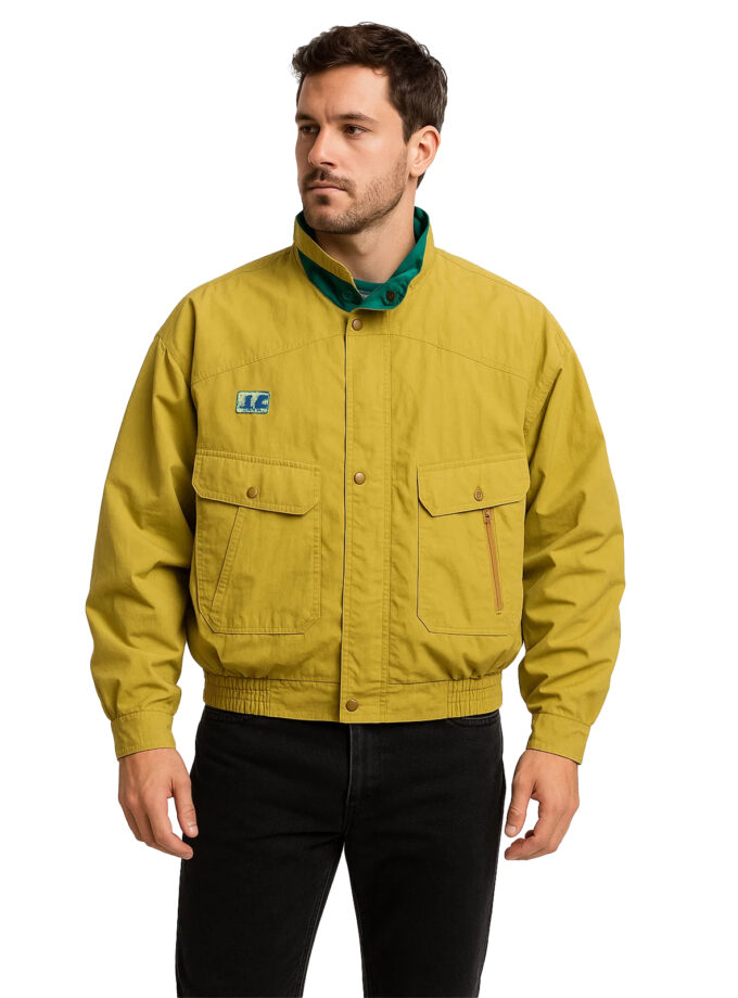 90’s Casualwear Air Force Bomber Jacket – Yellow Teal