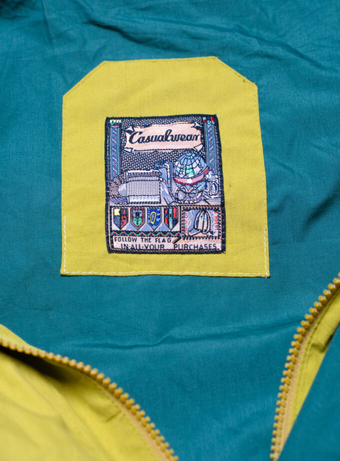 90’s Casualwear Air Force Bomber Jacket – Yellow Teal