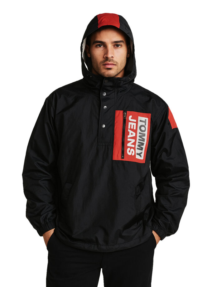 Tommy Jeans 90’s Anorak Windbreaker – Navy Red