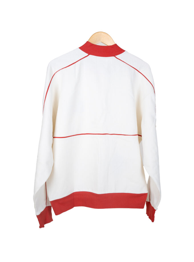 ASOS DESIGN oversized jersey track jacket in off white