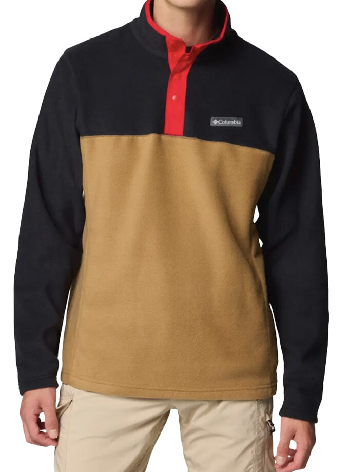 Columbia - Steens Mountain II - Fleece with snap-button half placket - Brown