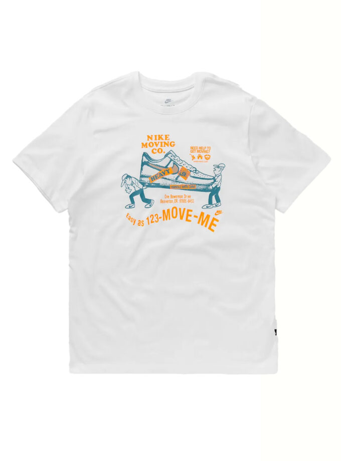 Nike Moving Co. AF1 print t-shirt in white