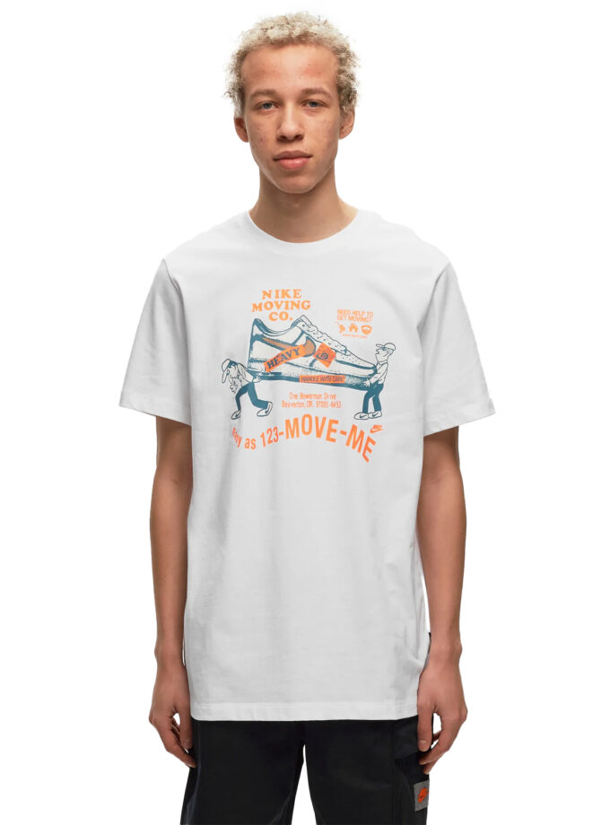 Nike Moving Co. AF1 print t-shirt in white