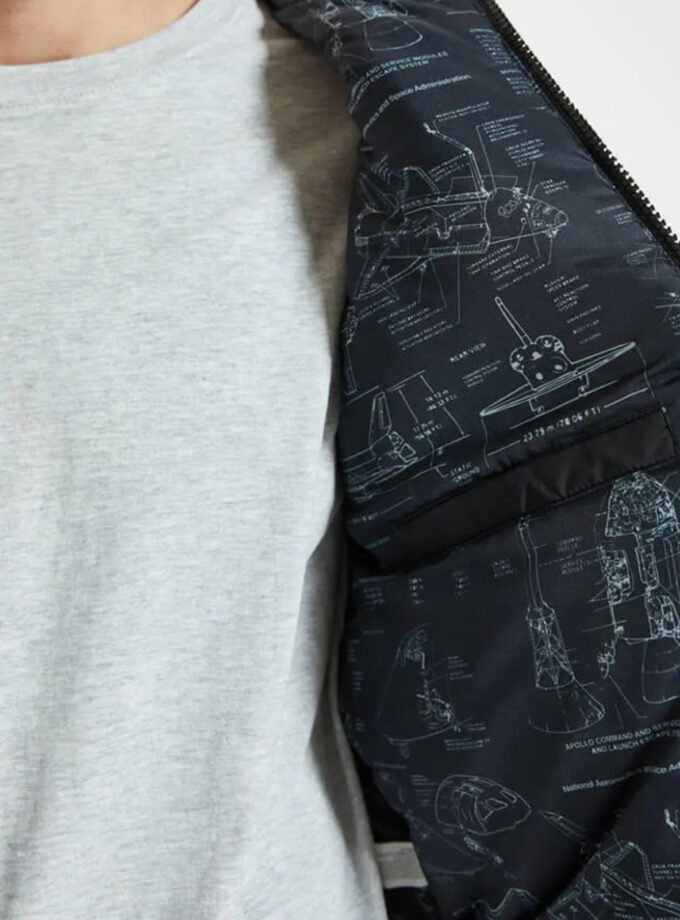 Original Pull&bear x Nasa Bomber Jacket in Black