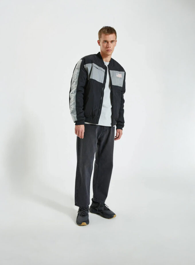 Original Pull&bear x Nasa Bomber Jacket in Black
