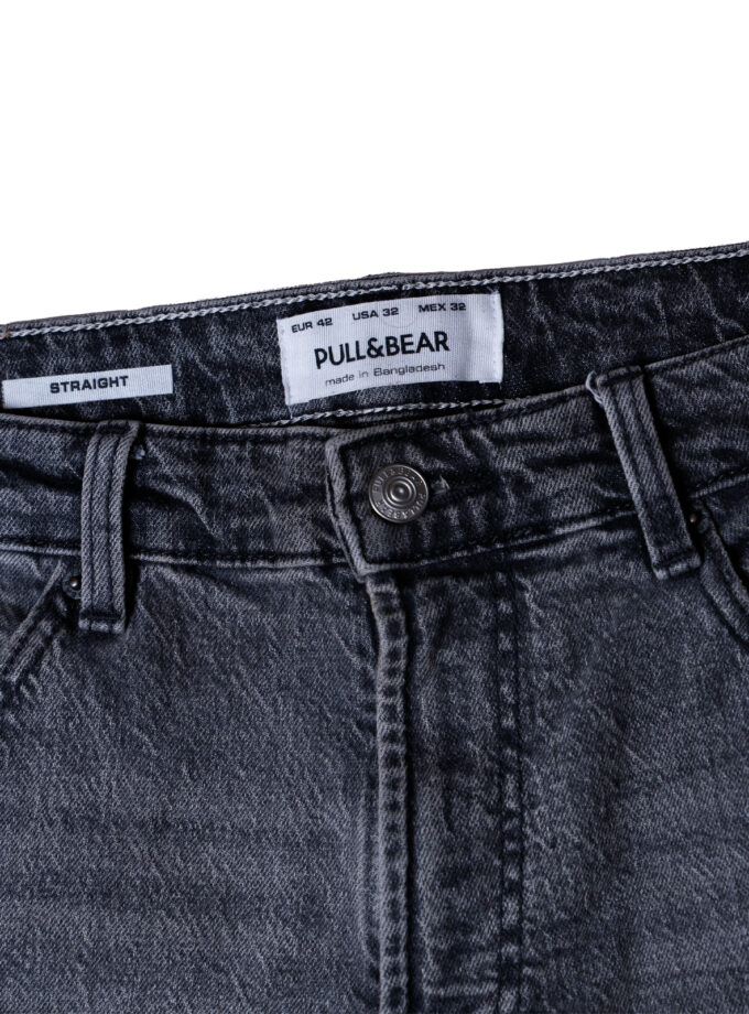 Pull&Bear - Jean droit - Gris