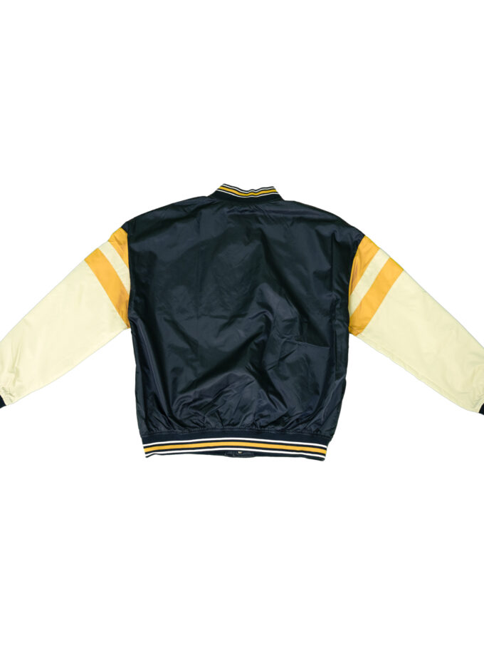 Pull&Bear Colorblock Varsity Jacket – Navy & Yellow
