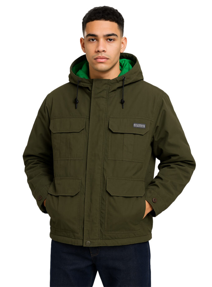 SPEX'S Classic Hooded Utility Jacket – Olive Green