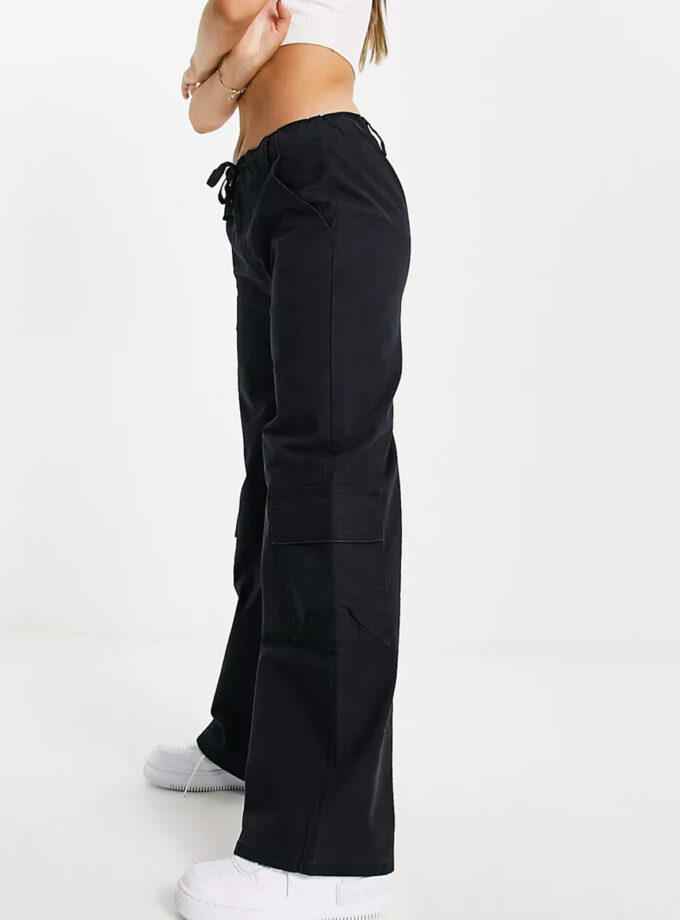 ASOS Women’s Wide-Leg Cargo Pants – Dark Blue
