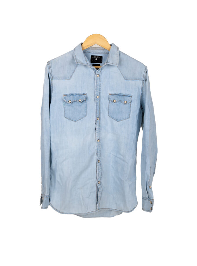 ZARA Man Light Wash Denim Shirt