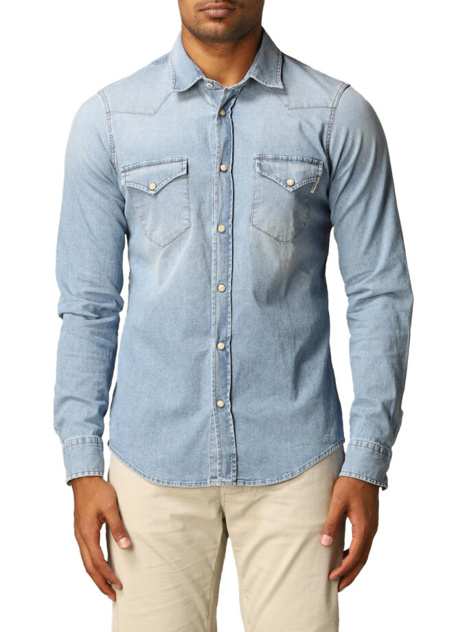 ZARA Man Light Wash Denim Shirt