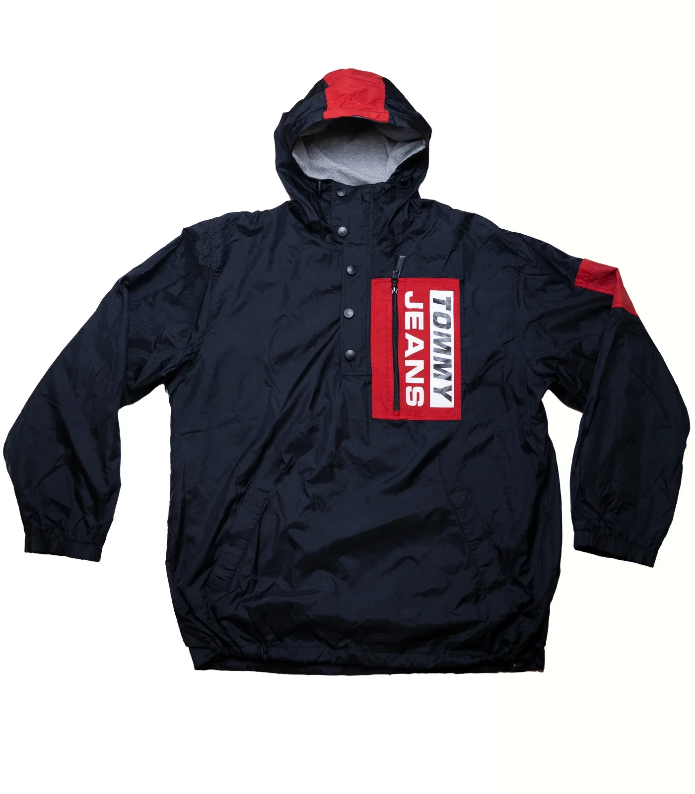 Tommy Jeans – 90s Anorak Windbreaker Navy & Red - Image 6