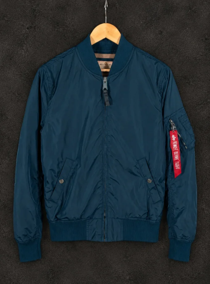 Alpha Industries navy bomber jacket size S