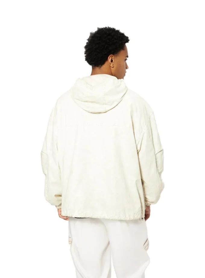 Bershka – Lightweight Hooded Utility Jacket Ecru