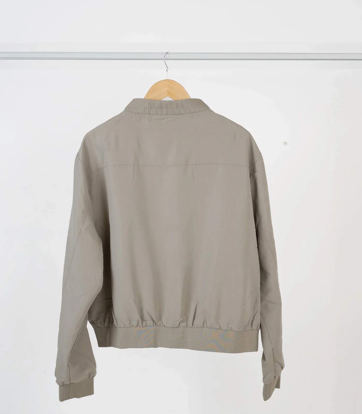 Brave Soul – Beige Lightweight Bomber Jacket - Image 3