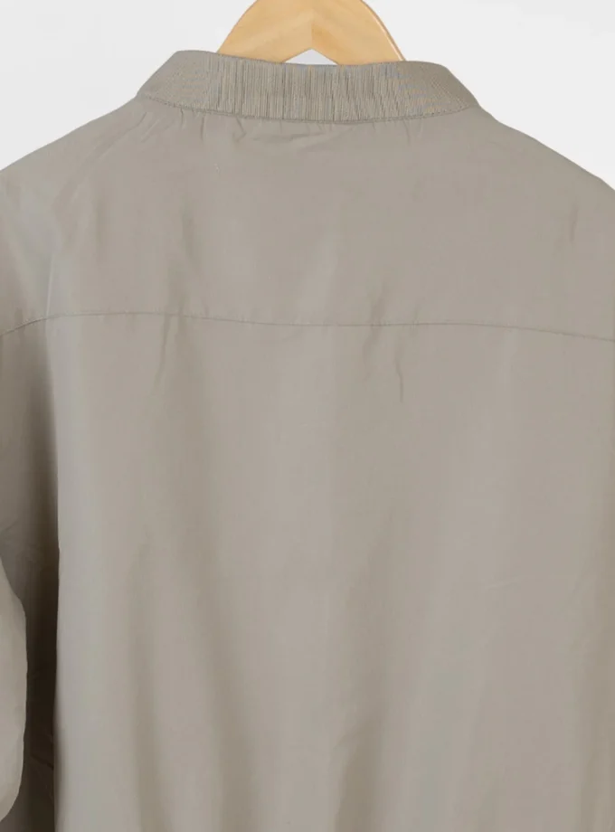 Brave Soul – Beige Lightweight Bomber Jacket