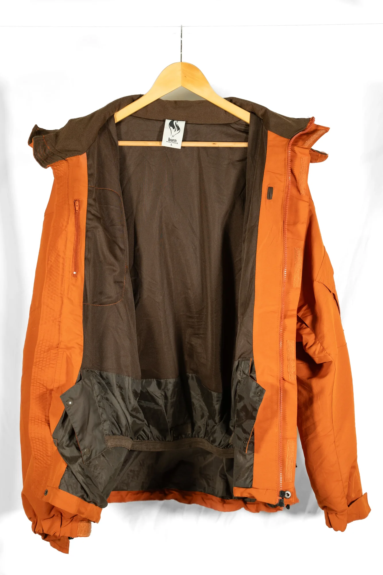 Burn Intense Energy – Orange Hooded Utility Jacket - Image 6