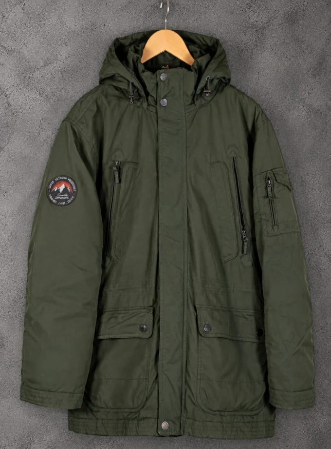 C&A olive green outdoor hooded jacket size XL