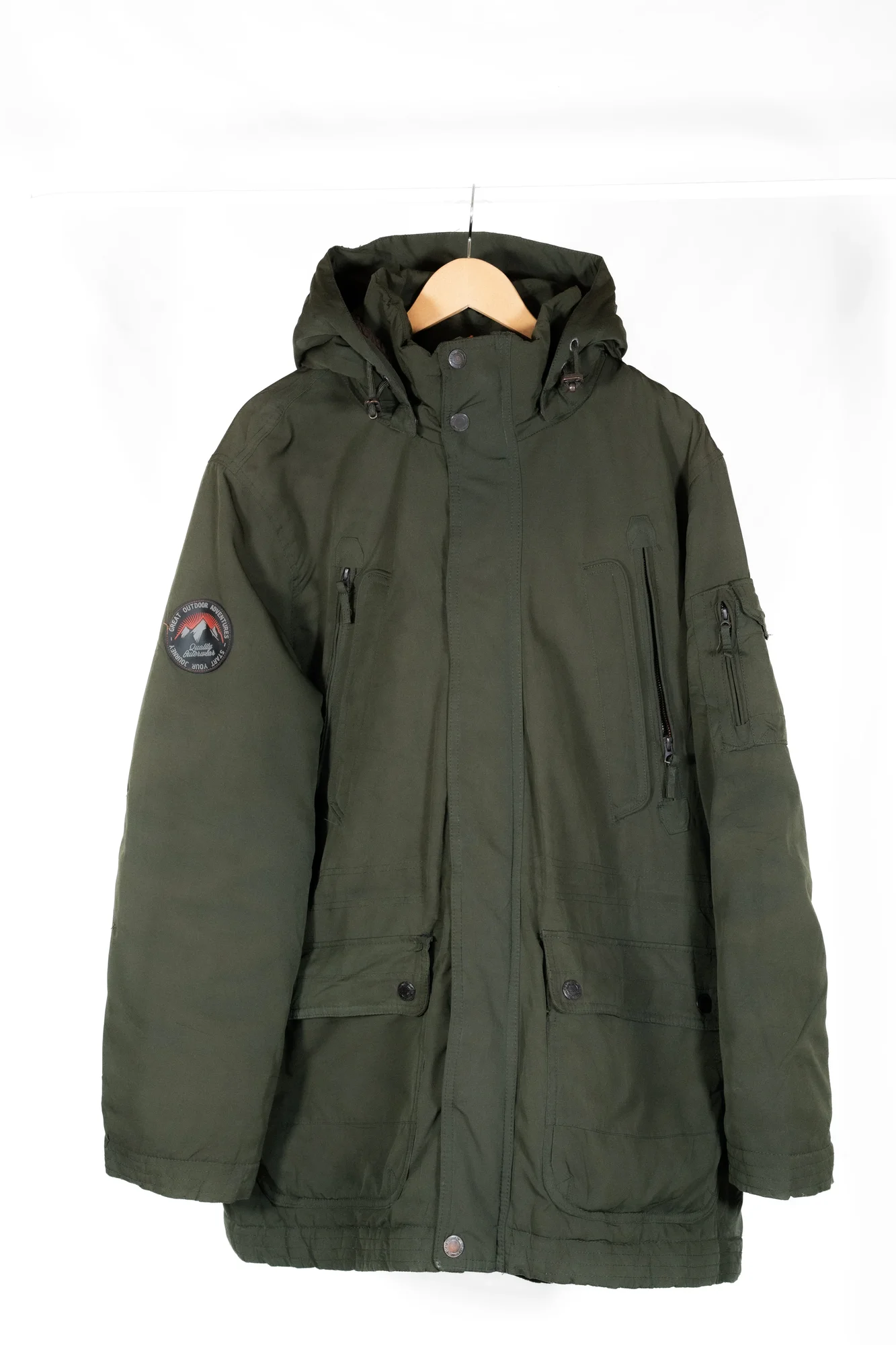 C&A – Outdoor Adventures Olive Green Hooded Jacket - Image 10