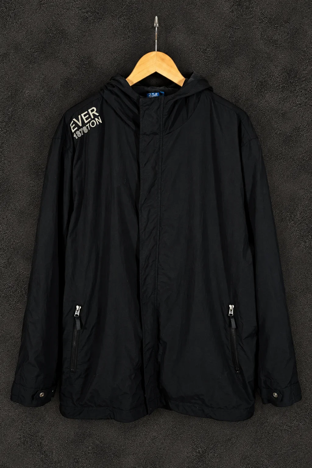 Everton Fashion black hooded jacket with 1878 graphic size XL