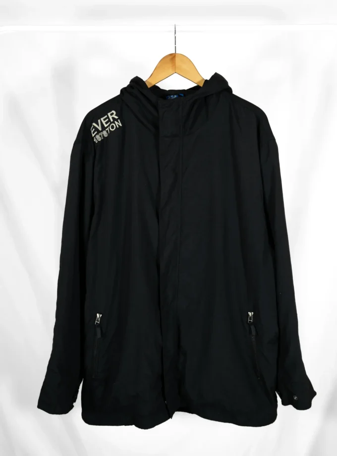 Everton Fashion – Black Hooded Jacket with 1878 Graphic