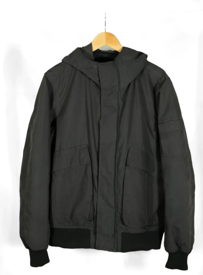 H&M L.O.G.G. – Black Hooded Bomber Jacket