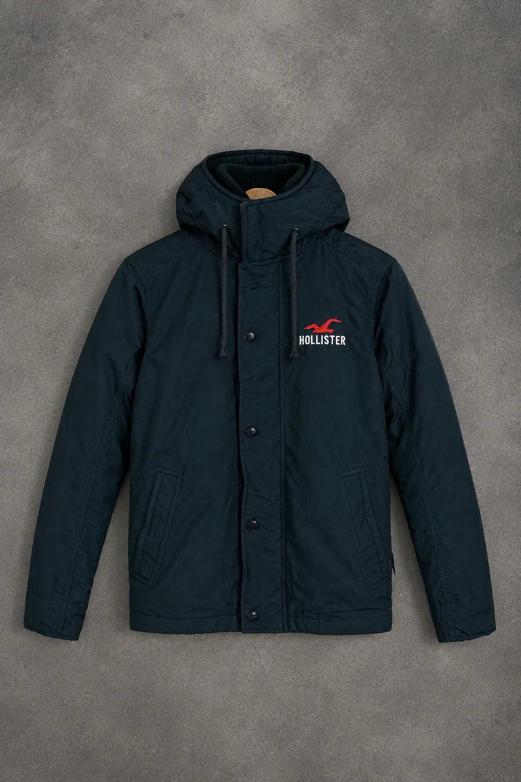 Hollister – Navy Hooded Winter Jacket