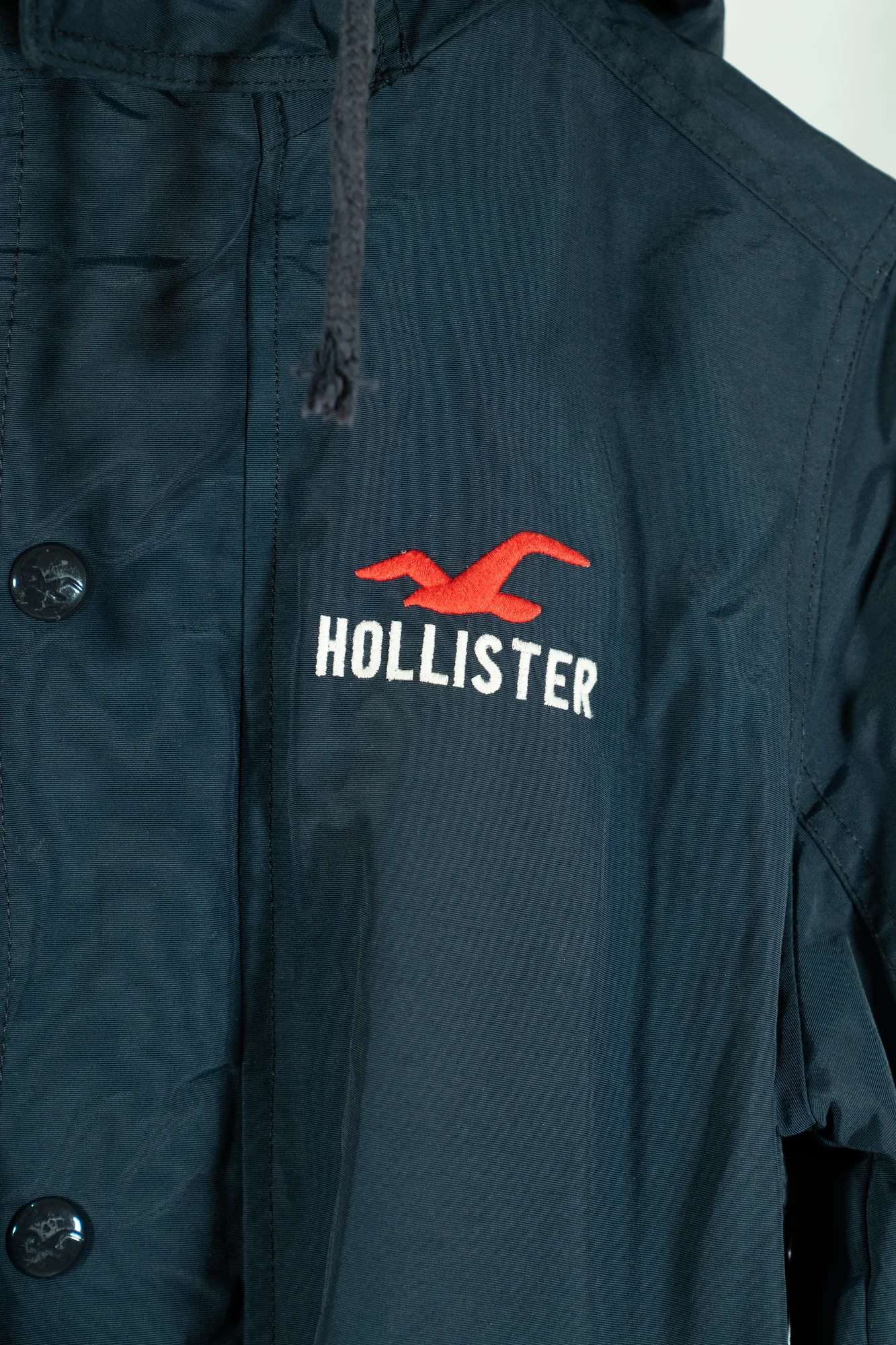 Hollister – Navy Hooded Winter Jacket - Image 7