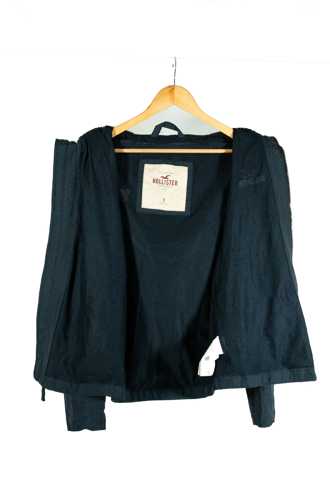 Hollister – Navy Hooded Winter Jacket - Image 4