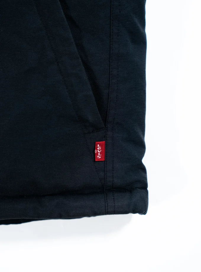 Levi’s – Black Insulated Puffer Vest with High Collar XL