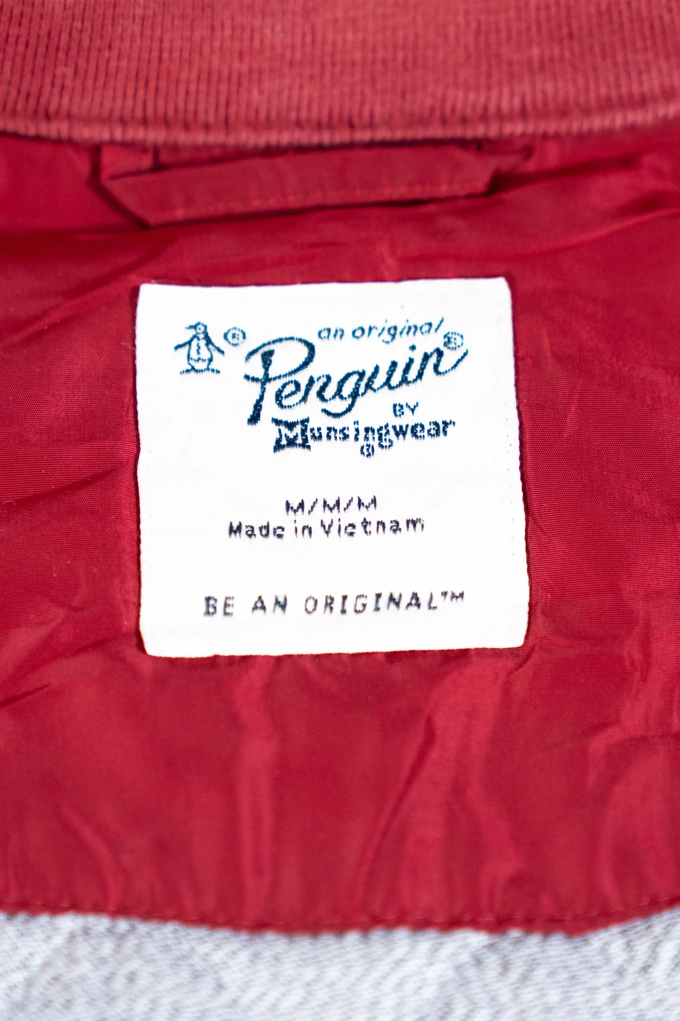 Original Penguin – Red Lightweight Harrington Jacket - Image 3