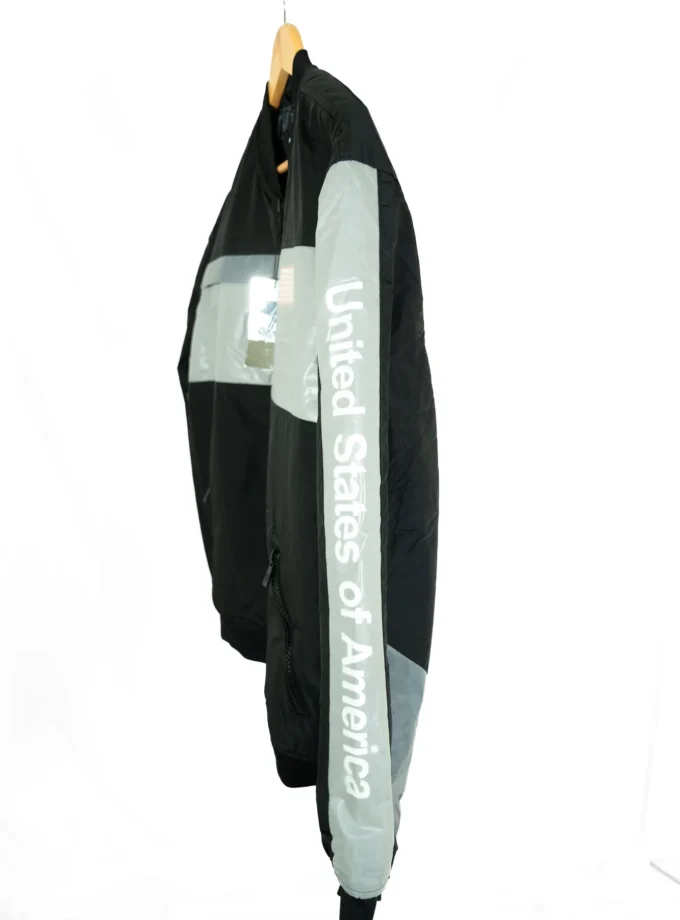 Pull&Bear NASA – Black & Grey Graphic Bomber Jacket