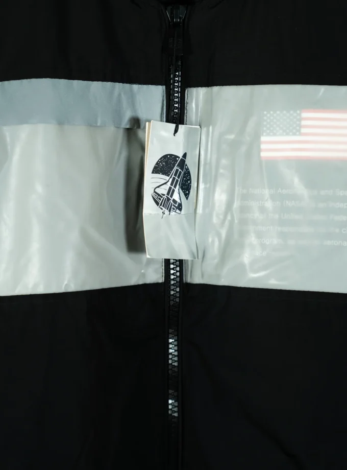 Pull&Bear NASA – Black & Grey Graphic Bomber Jacket