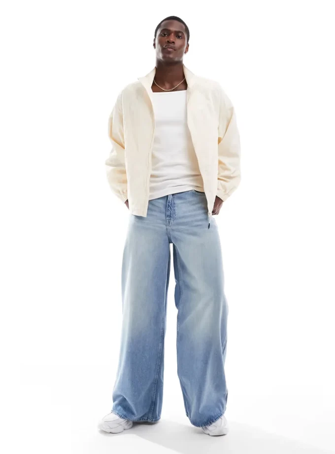 Pull&Bear – Ecru Lightweight Windbreaker Jacket