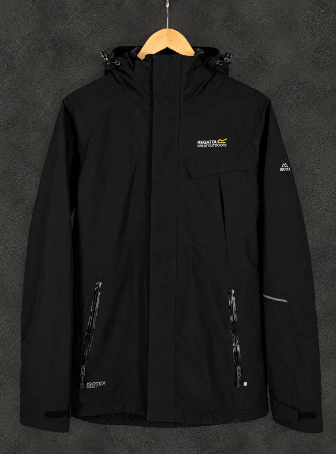Regatta ISOTEX 5000 black waterproof hooded jacket size M