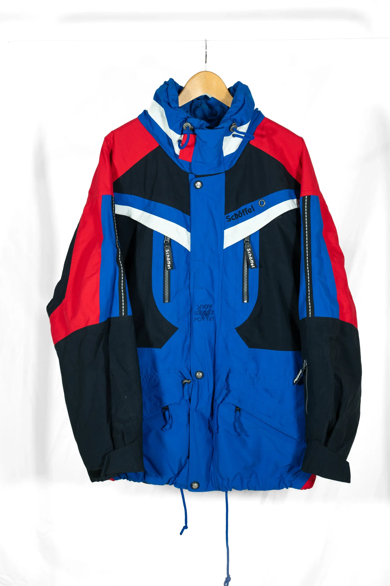 Schöffel – Vintage Snow Power Gore-Tex Ski Jacket Blue Red Black - Image 7