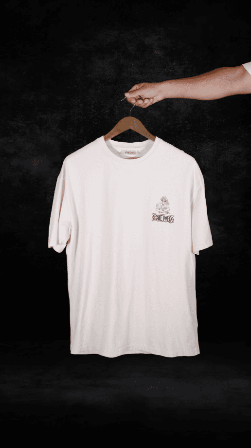 One Piece Luffy Cream Graphic T-Shirt