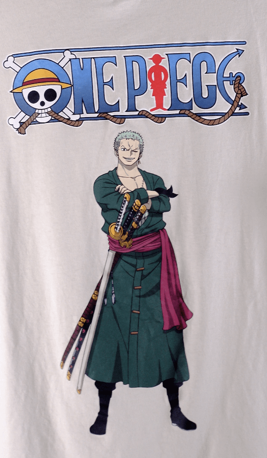 Bershka - One Piece Roronoa Zoro Graphic T-Shirt – Off White
