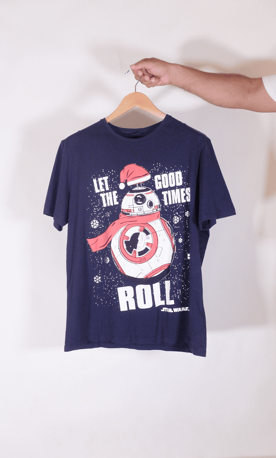 Star Wars BB-8 Christmas Navy Graphic T-Shirt