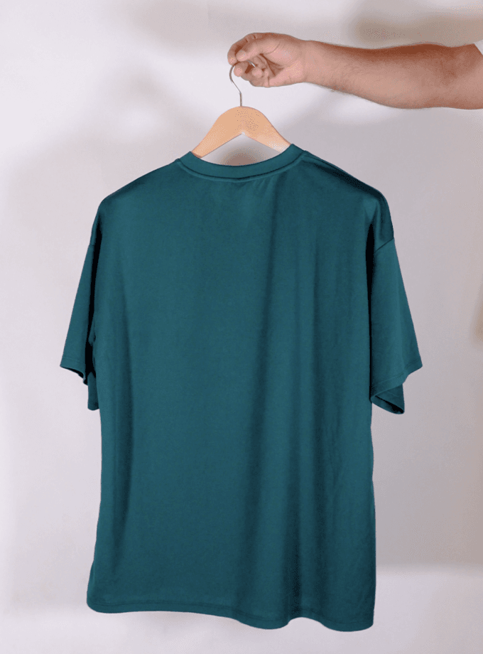 Bershka - Santa Monica Ocean Ave Green V-Neck T-Shirt