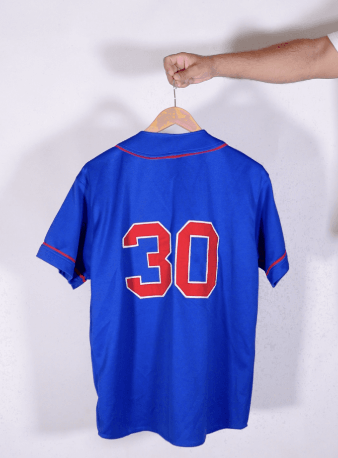 Nicaragua Baseball #30 Graphic Jersey – Blue