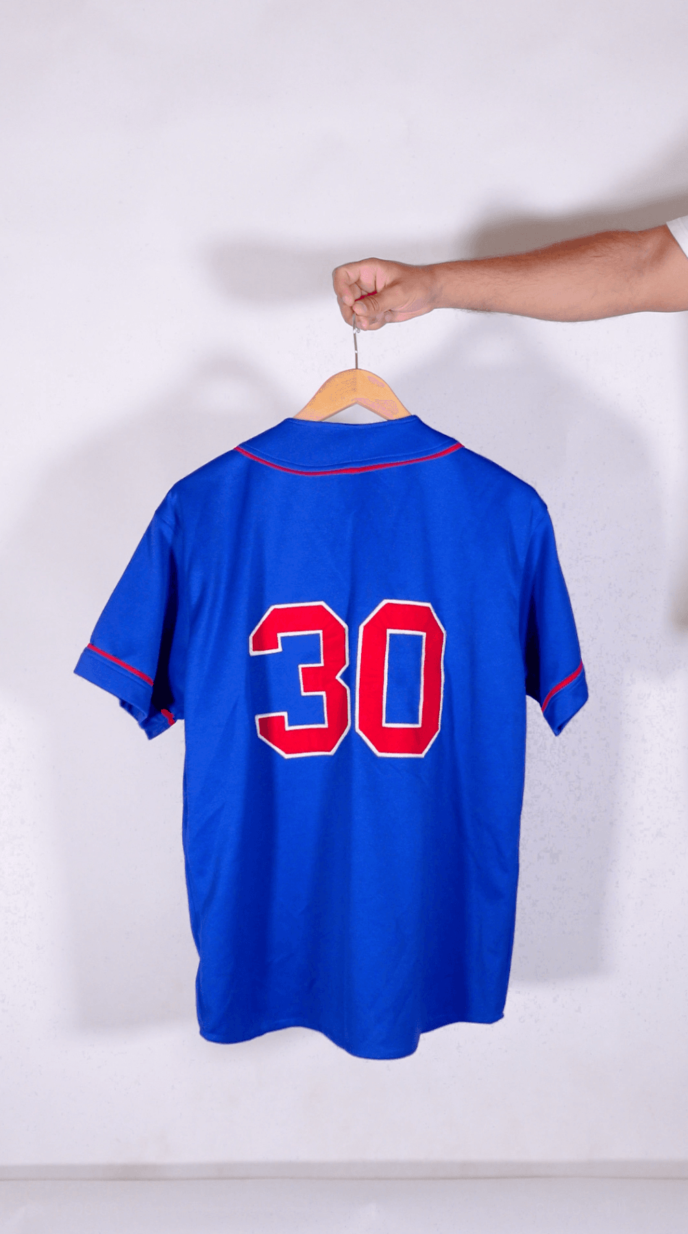 Nicaragua Baseball #30 Graphic Jersey – Blue - Image 4