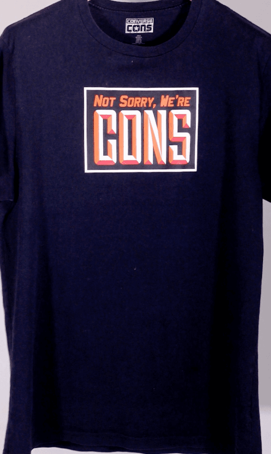 Converse CONS “Not Sorry, We’re CONS” Graphic T-Shirt – Navy