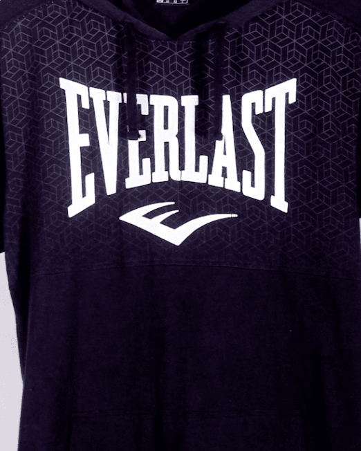 Everlast Graphic Short-Sleeve Hoodie – Black