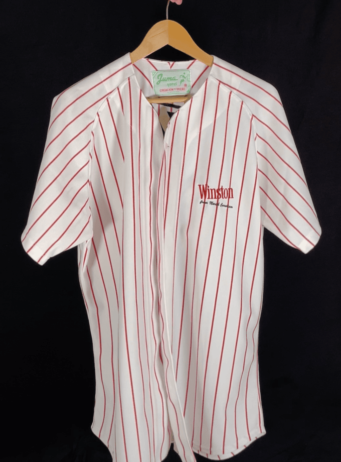 Winston Vintage Baseball Jersey – White & Red
