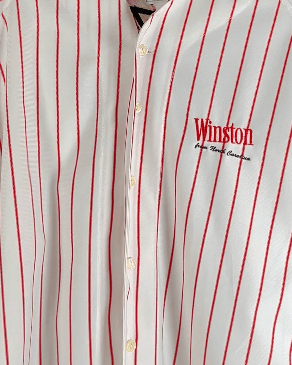 Winston Vintage Baseball Jersey – White & Red - Image 5