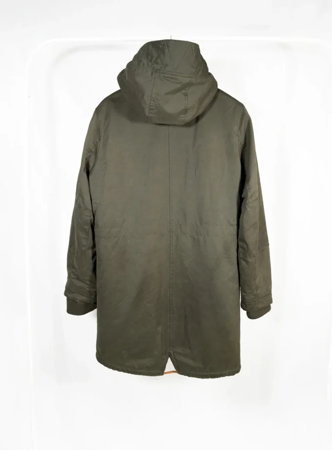 Springfield – Olive Green Hooded Parka Jacket