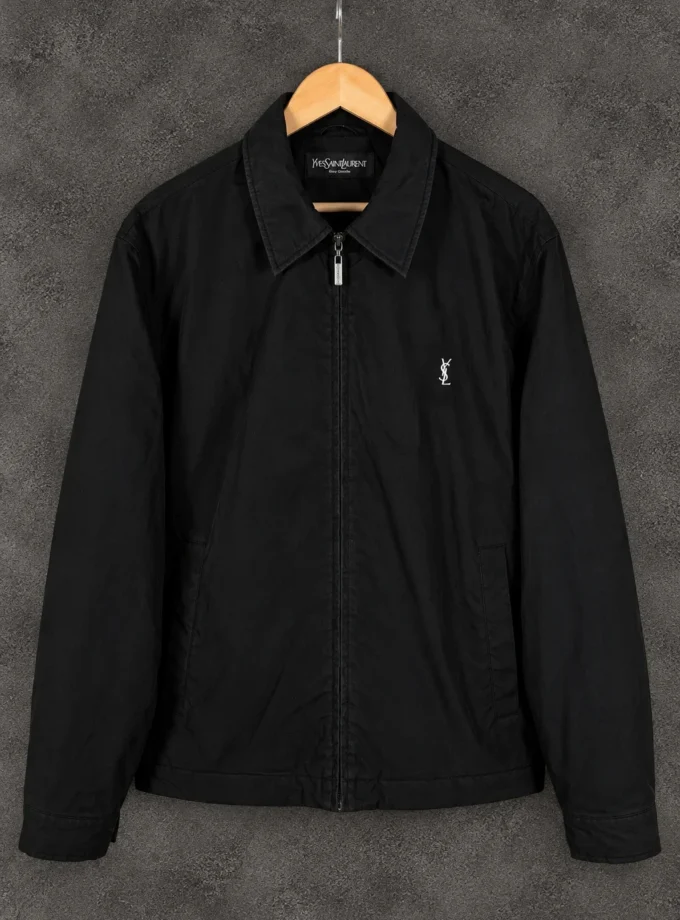 Yves Saint Laurent Pour Homme black full zip jacket size XL