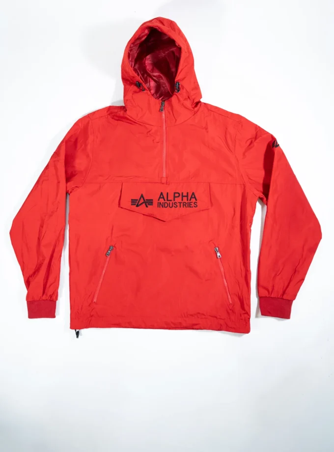 Alpha Industries – Red Hooded Anorak Jacket